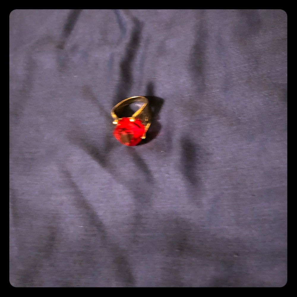 Red cocktail ring